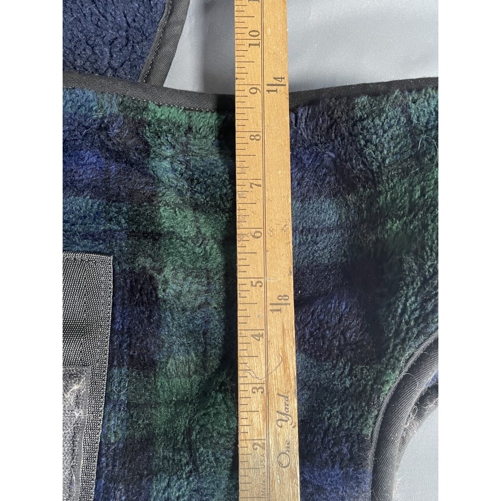 Foggy Mountain Dog Coat Fleece Size 10 Green Blue‎ Plaid Warmer Accessory - Picture 9 of 12